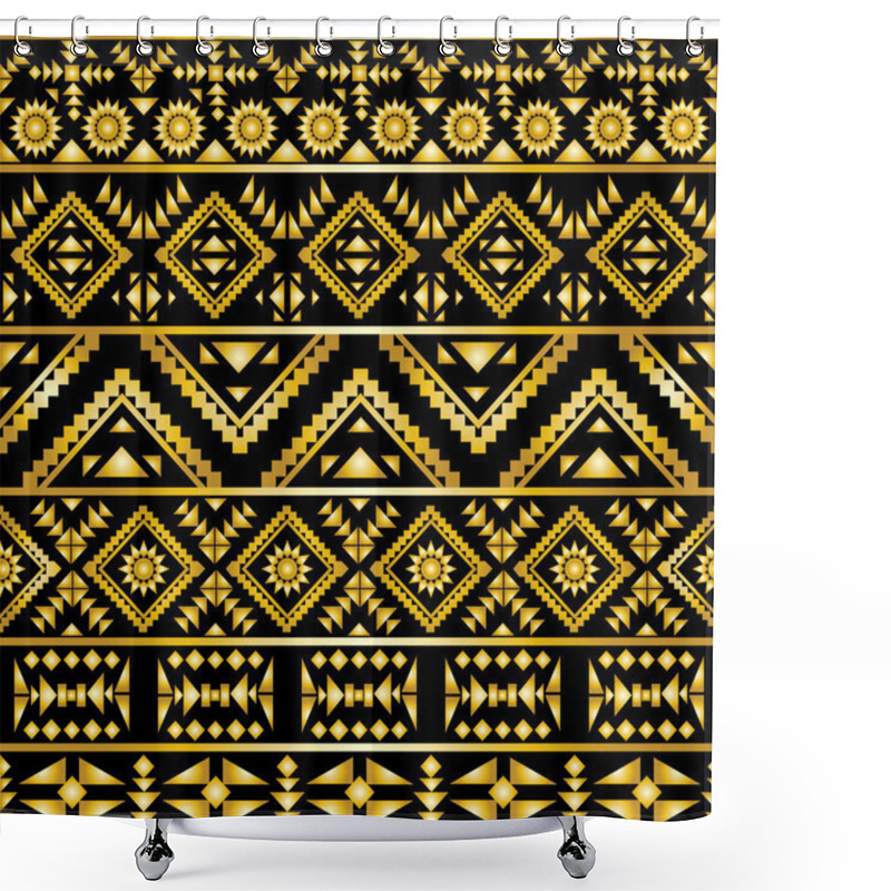 Personality  Seamless Aztec Pattern Art Deco Style Shower Curtains