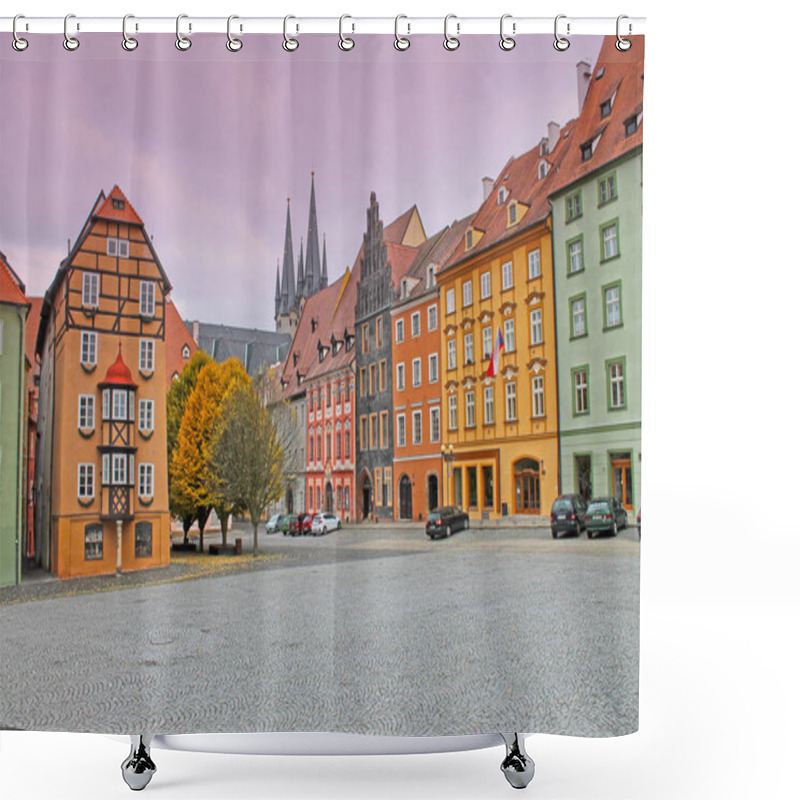 Personality  Group Of Medieval Houses On Main Market Square In Cheb, Czech Republic Shower Curtains