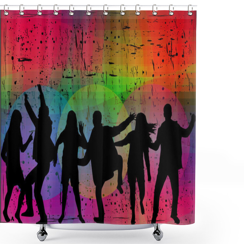 Personality  Dancing Silhouettes Shower Curtains