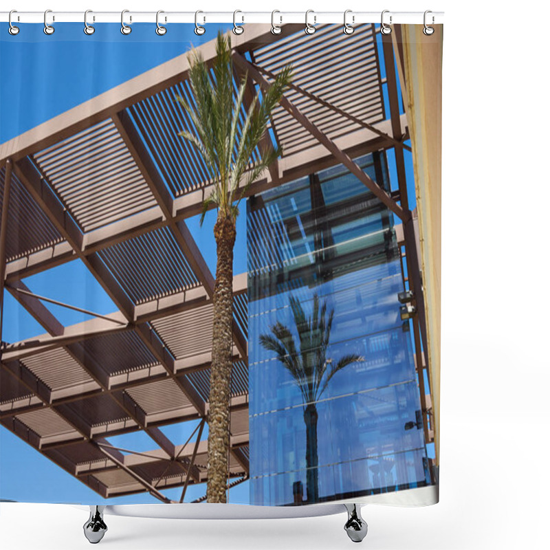 Personality  Modern Design Pergola Arbor Made Wood And Metal Shower Curtains