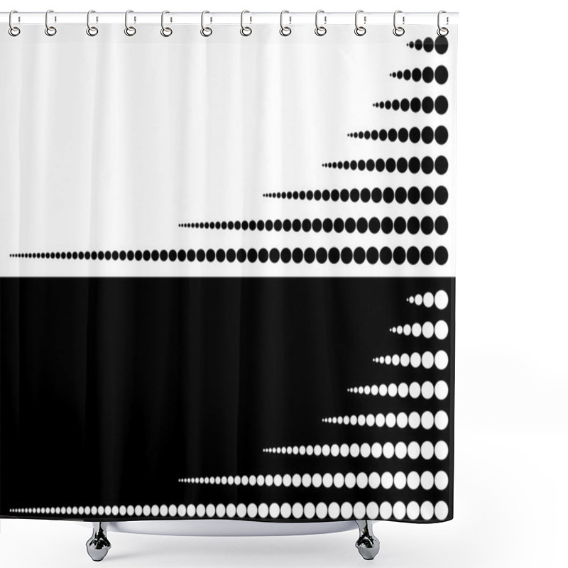 Personality  Set Of Horizontal Lines With Circles Shower Curtains