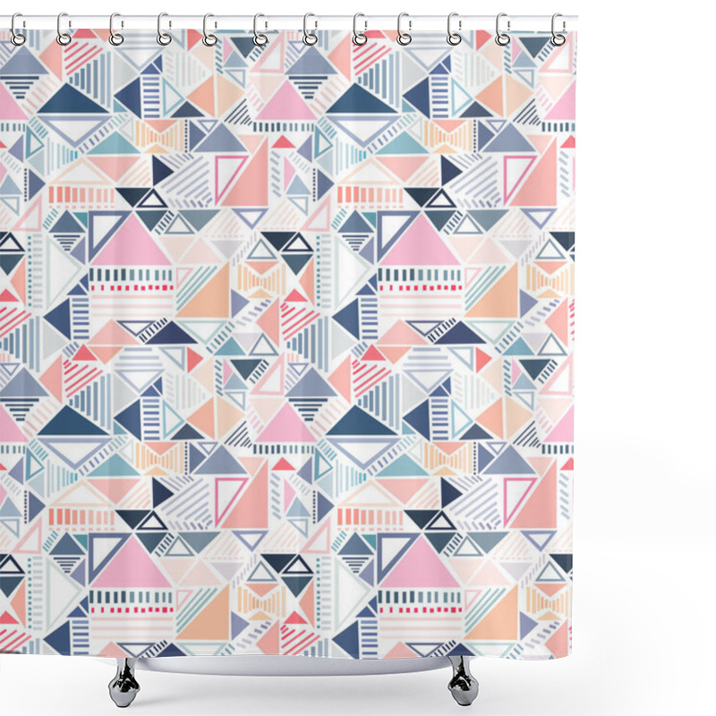 Personality  Seamless Pattern With Geometric Figures Shower Curtains