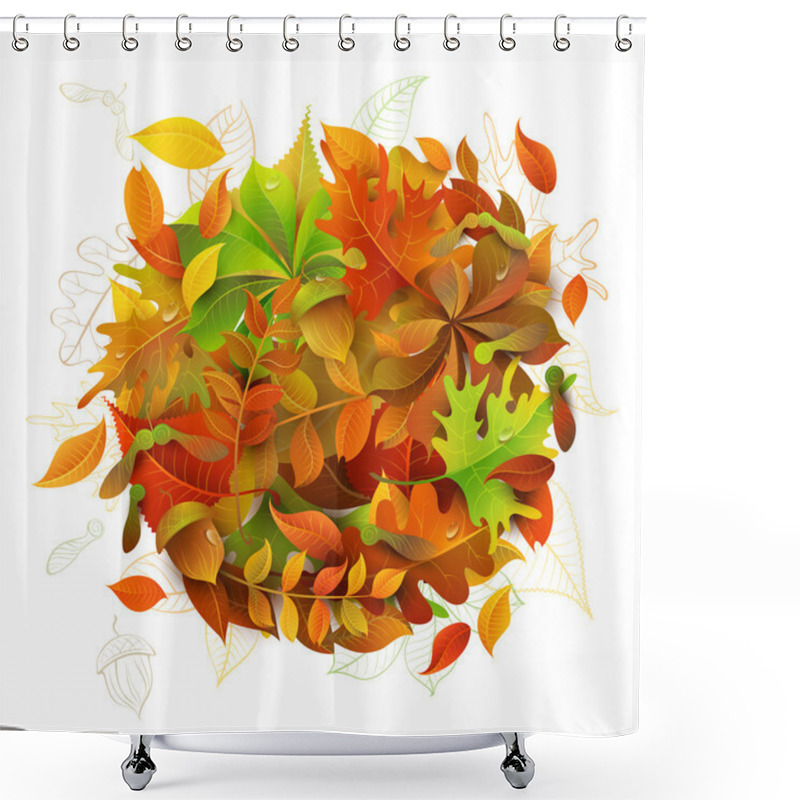 Personality  Bright Autumn Background. Shower Curtains