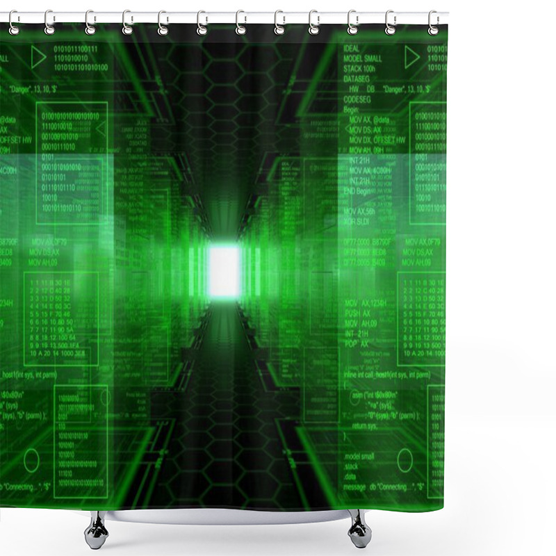 Personality  Hacker World Shower Curtains