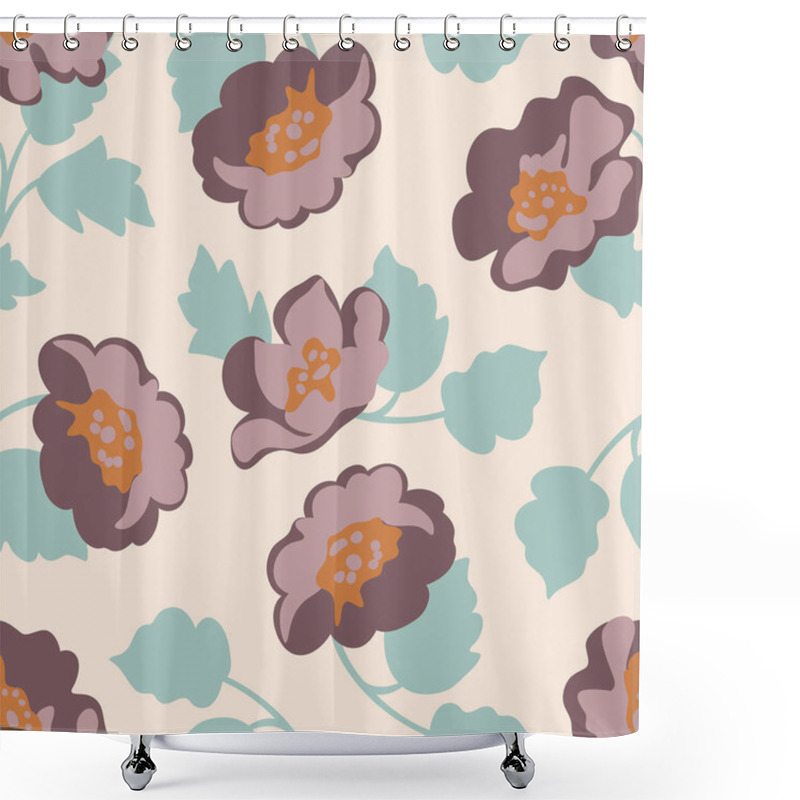 Personality  Beautiful Summer Floral Seamless Pattern. Shower Curtains