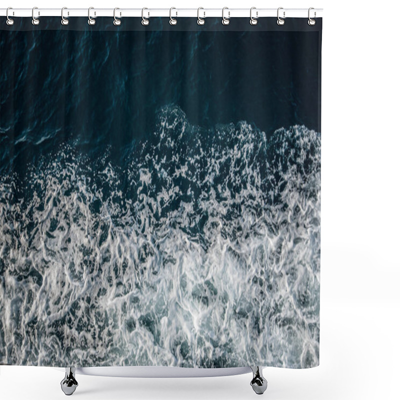 Personality  Dynamic Ocean Waves Crashing With Foam On Deep Blue Water Shower Curtains