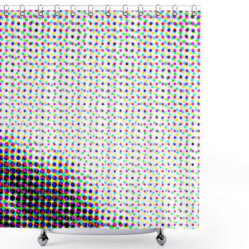 Personality  Abstract Half Tone Pop Art Pattern Illustration As Background Shower Curtains