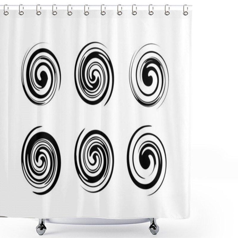 Personality  Swirl Spiral Vector Illustration. Abstract Background. Shower Curtains