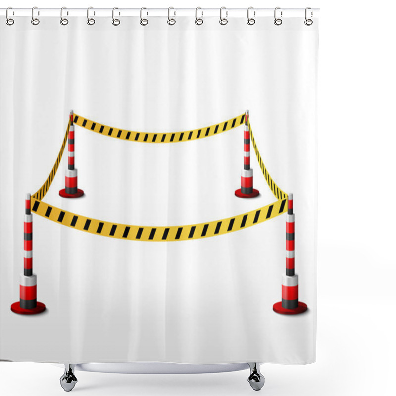 Personality  Empty Fenced Restricted Area Shower Curtains