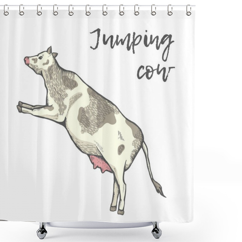 Personality  The Cow Jumped. Shower Curtains