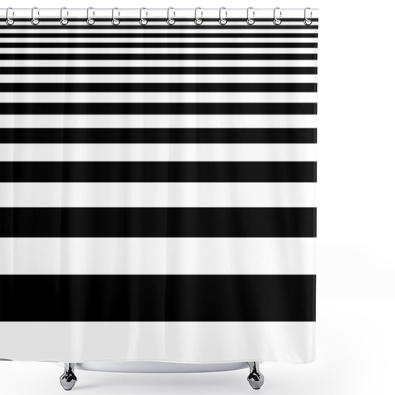 Personality  Abstract Horizontal Lines Shower Curtains