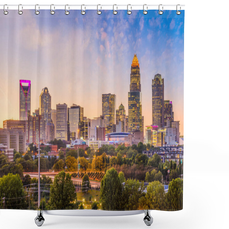 Personality  Charlotte, North Carolina, USA Skyline Shower Curtains