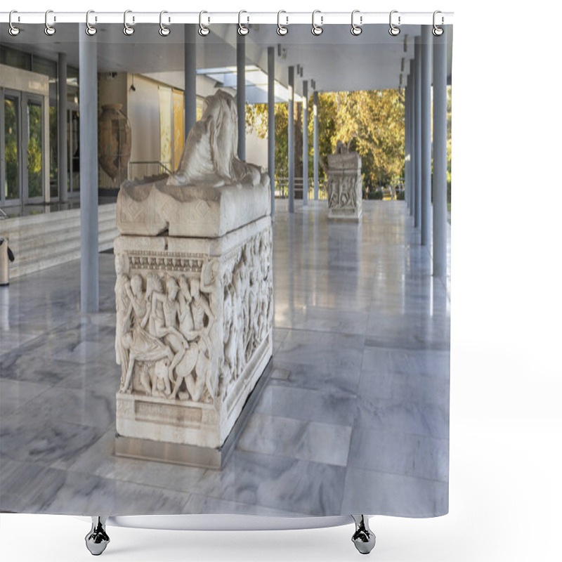 Personality  Archaeological Museum In City Of Thessaloniki, Greece Shower Curtains