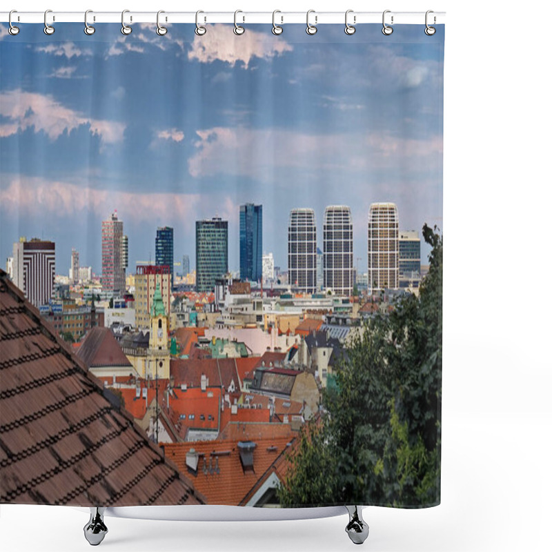 Personality  Bratislava; Modern Architecture; Mlynske Nivy 2;  Slovakia. Shower Curtains