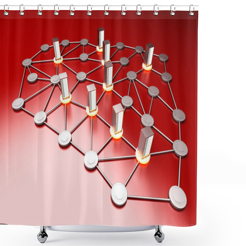 Personality  Server Cloud Shower Curtains