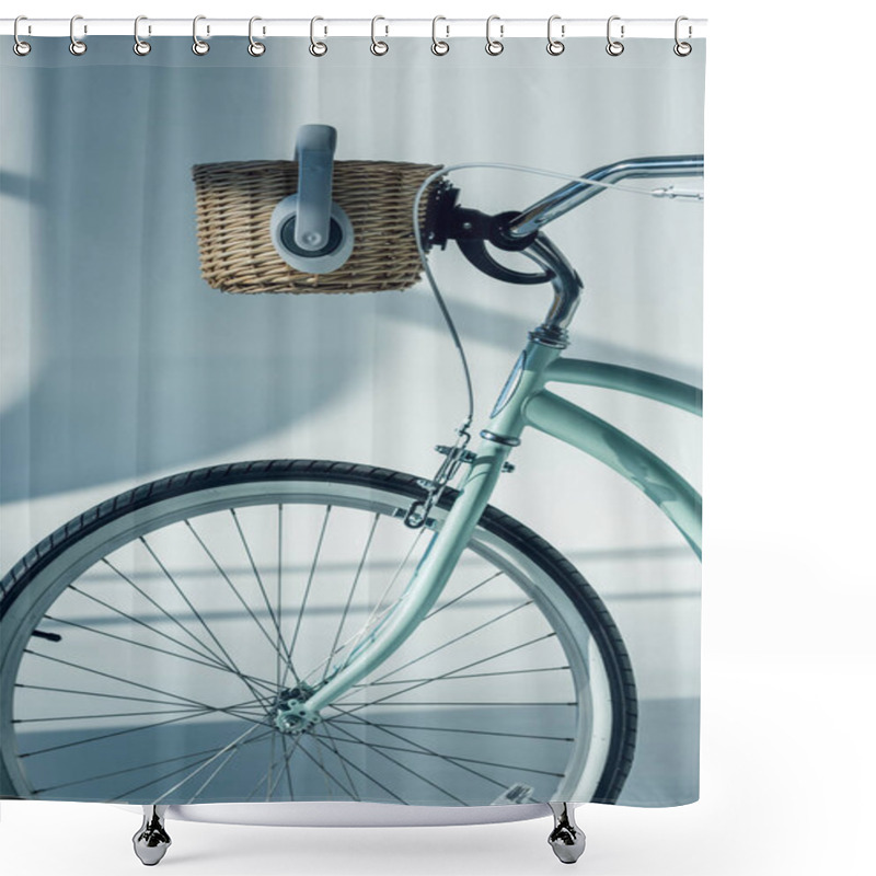 Personality  Hipster Bicycle With Basket Shower Curtains