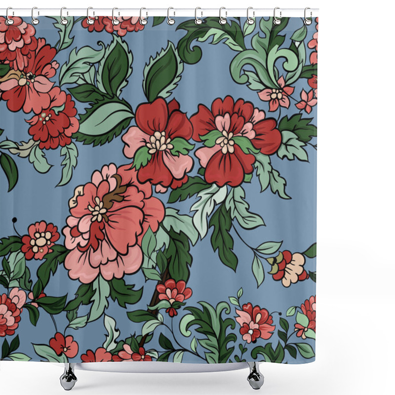 Personality  Beautiful Floral Seamless Pattern Shower Curtains