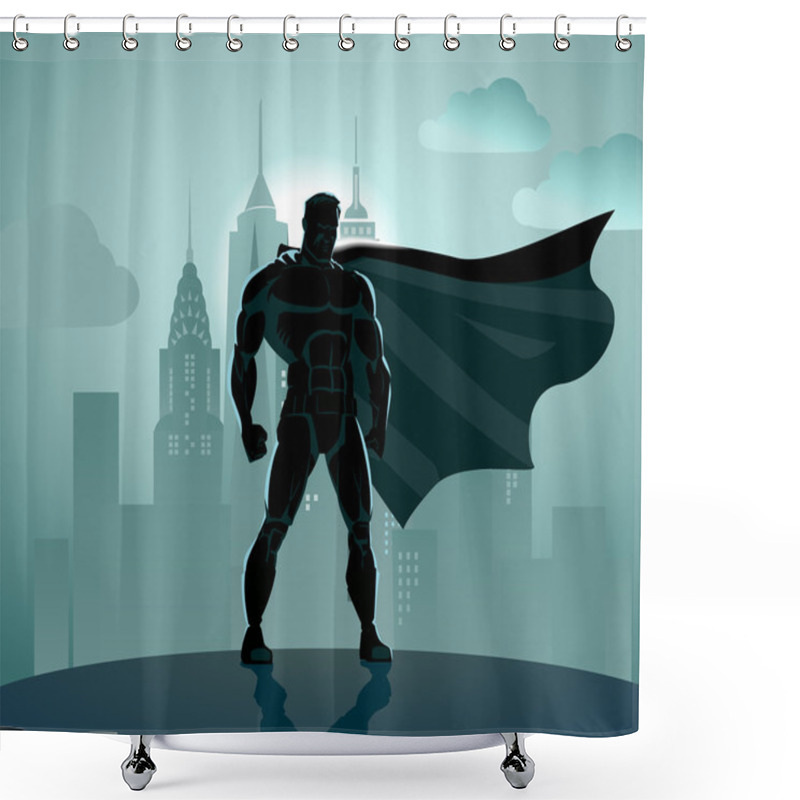 Personality  Superhero In City Shower Curtains