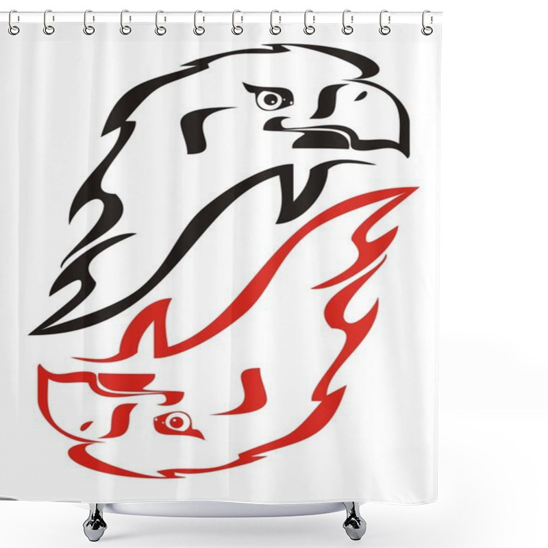 Personality  Eagle Flame Symbol Shower Curtains