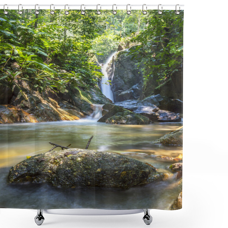 Personality  Forest Waterfall Shower Curtains