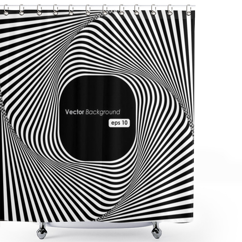 Personality  A Black And White Optical Illusion Shower Curtains