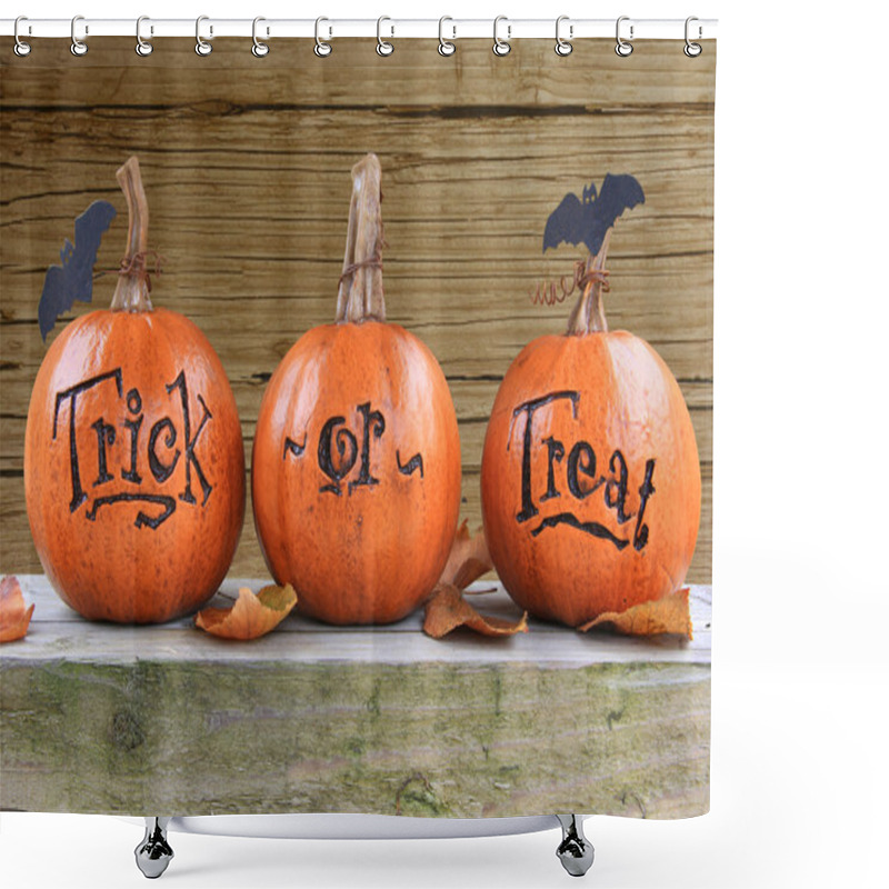 Personality  Trick Or Treat Pumpkins Shower Curtains