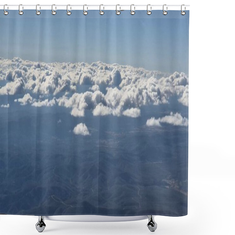 Personality  Mountains And Rivers Of Spain As They Are Seen From The Airplane Shower Curtains