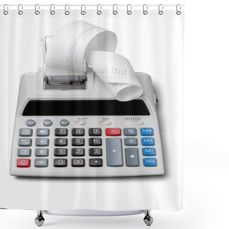 Personality  Adding Machine On  Background Shower Curtains