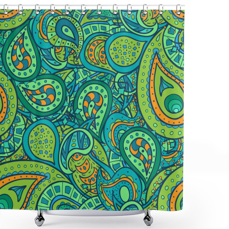 Personality  Paisley Doodle Pattern Shower Curtains