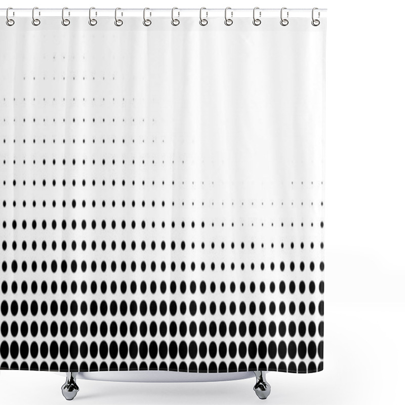 Personality  Dot Pattern. Halftone Gradient Background. Wavy Dotted Texture. Vector Half Tone Illustration. Shower Curtains