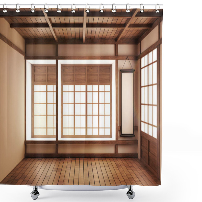 Personality  Zen Room Japanese Style. 3D Rendering Shower Curtains