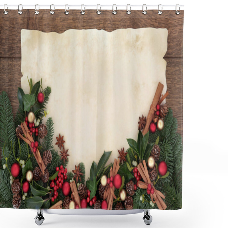 Personality  Christmas Spice Border Shower Curtains