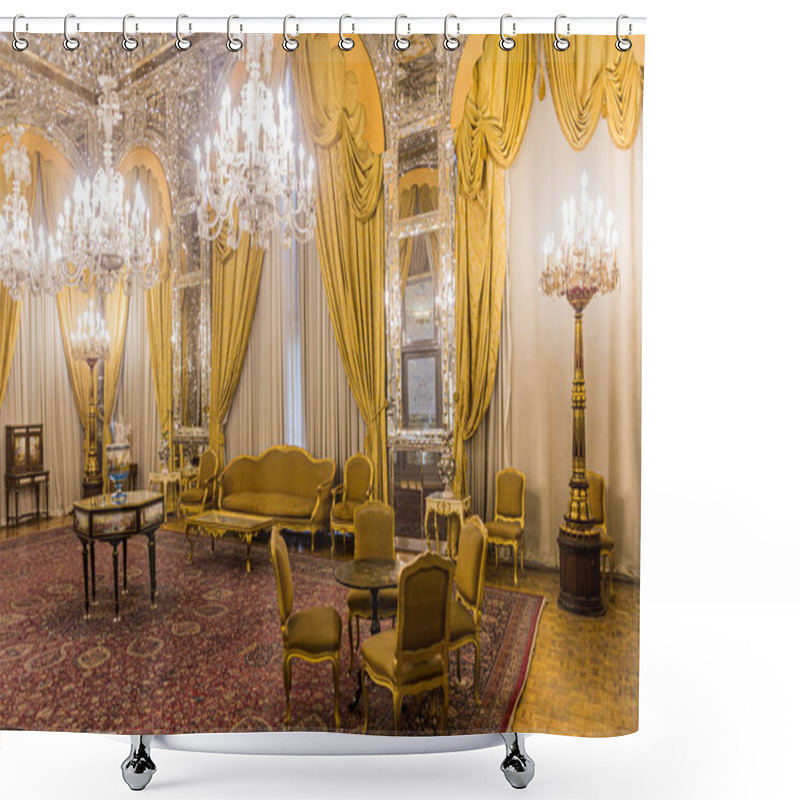 Personality  TEHRAN, IRAN - JULY 5, 2019: Hall Of Mirror In Golestan Palace In Tehran, Capital Of Iran. Shower Curtains