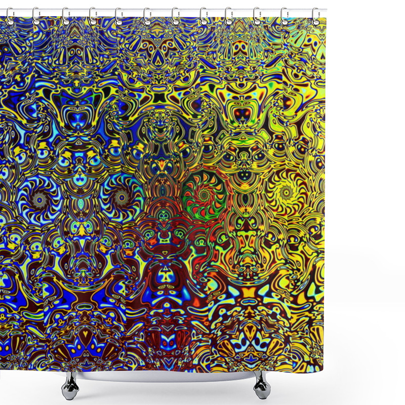 Personality  Abstract Background Texture. Modern Digital Art. Old Victorian Style. Image In Full Frame. Stylish Artsy Lines. Dirty Messy Blot Iteration. Ornate Swirl Tracery. Odd Shaped Structure. Stylized Idea. Shower Curtains