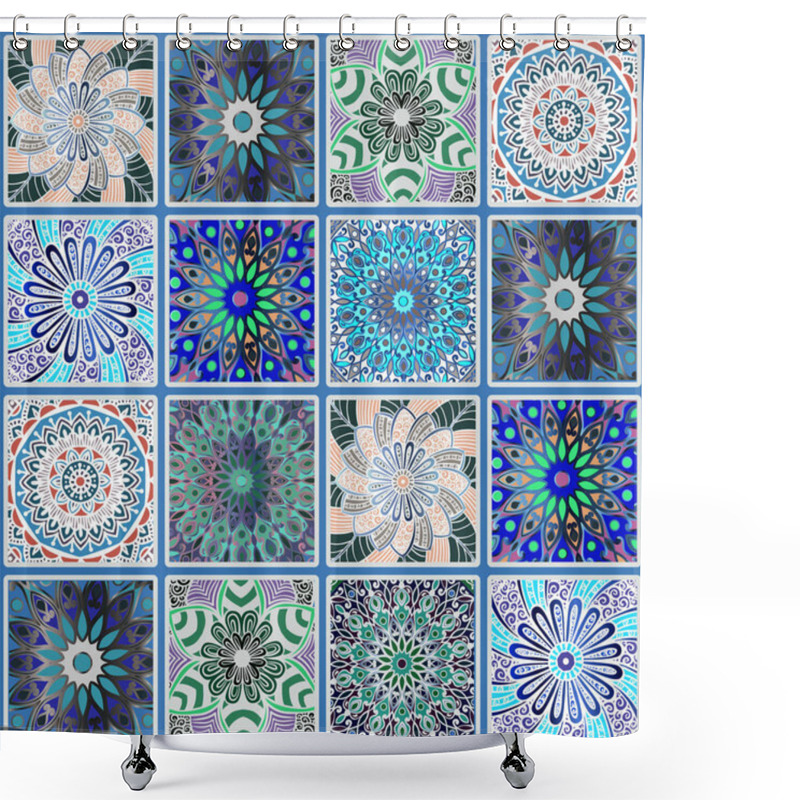 Personality  Oriental Seamless Pattern Shower Curtains