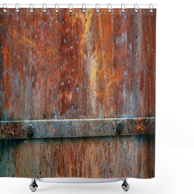 Personality  Rusty Metal Plate Shower Curtains