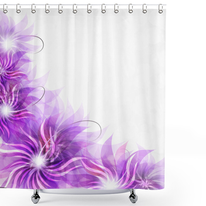 Personality  Purple Flowers Background Shower Curtains