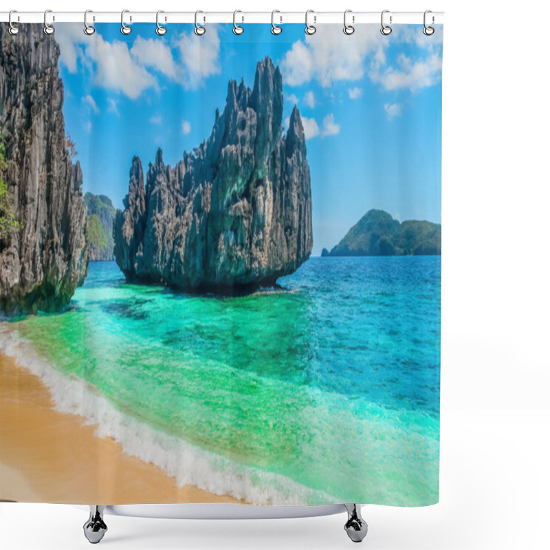 Personality  Tropical Beach And Mountain Islands Shower Curtains