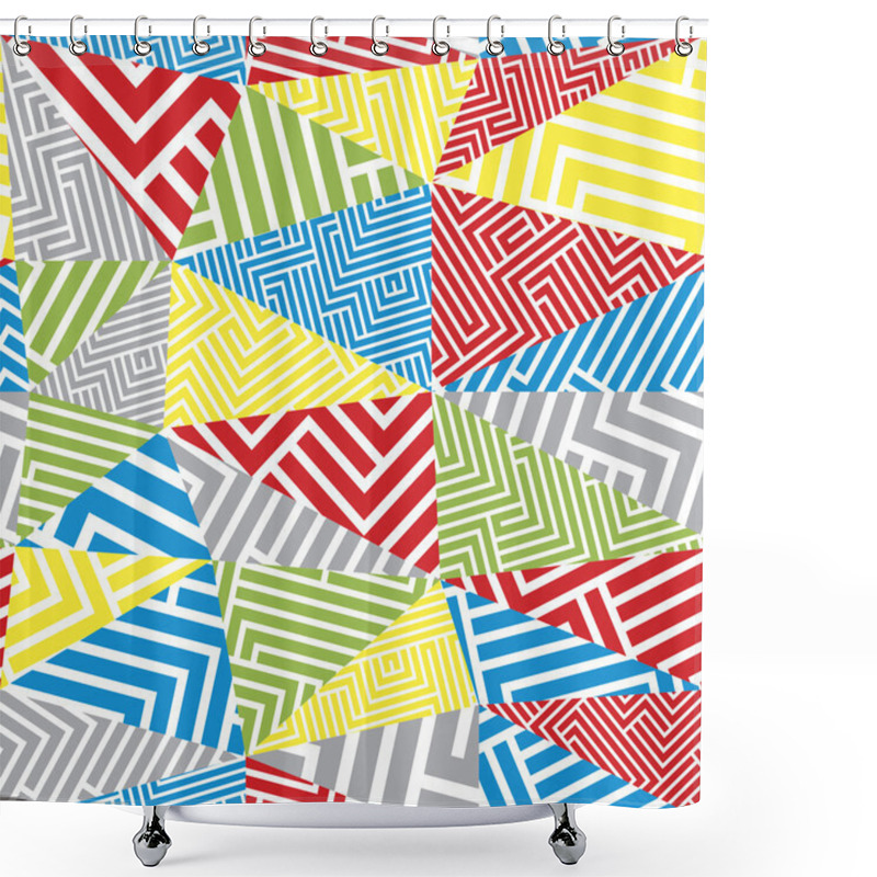 Personality  Geometric Optical Seamless Pattern. Shower Curtains