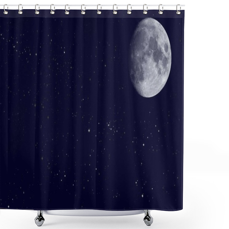 Personality  View Of The Moon On The Night Sky Shower Curtains