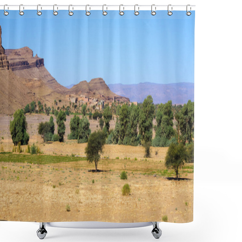 Personality  Green  Oasis In Morocco Shower Curtains