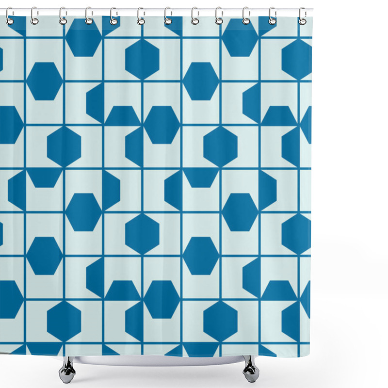 Personality  Repeated Geometric Pattern Shower Curtains