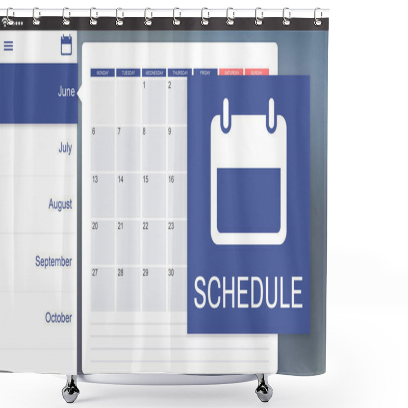 Personality  Graphic Text And Schedule Concept Shower Curtains