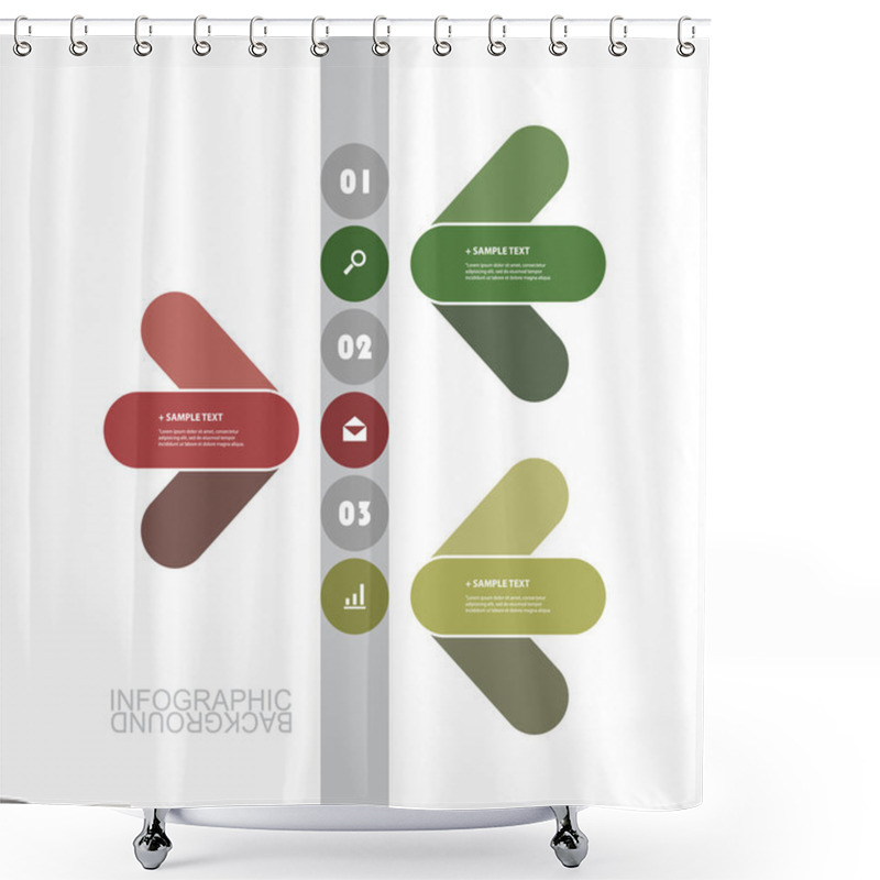 Personality  Modern Business Infographic Template - Minimal Timeline Design Shower Curtains