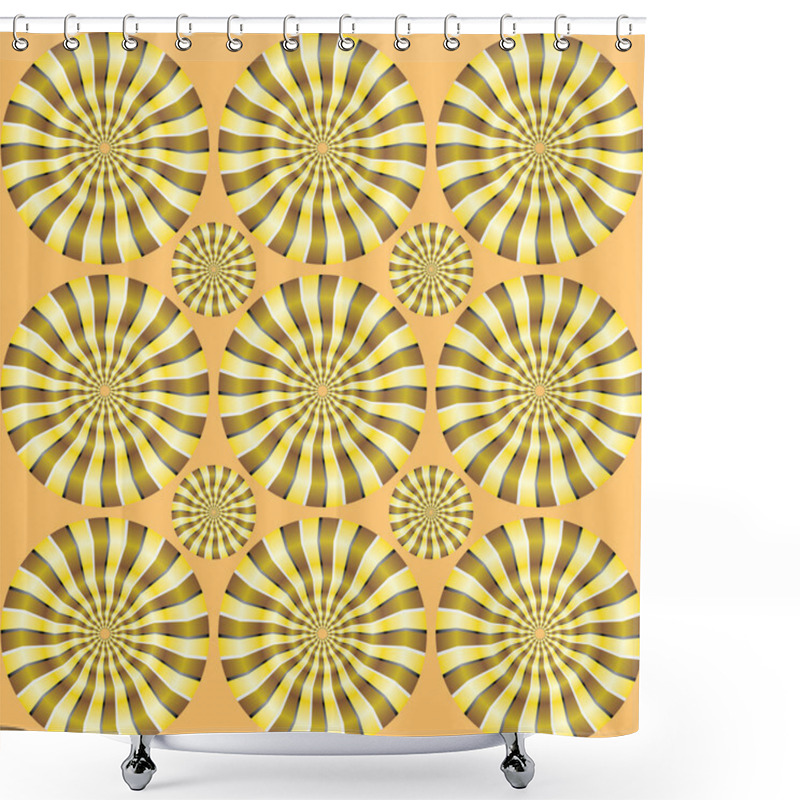 Personality  Spin Illusion. Optical Illusion Shower Curtains