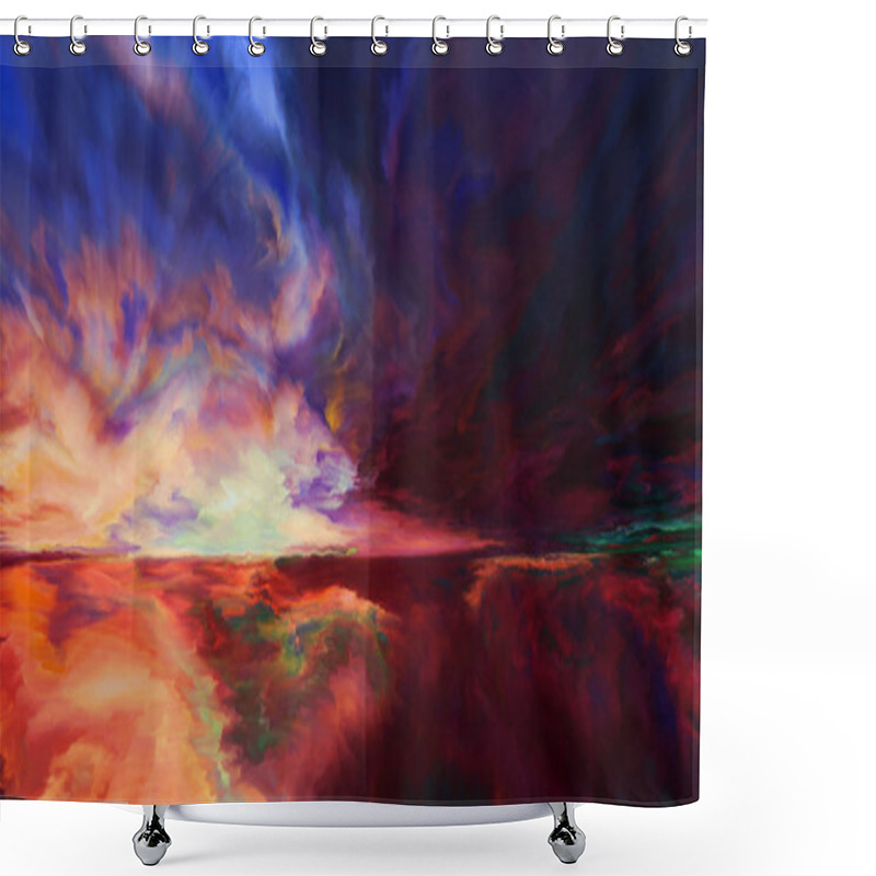 Personality  Realms Of Abstract Landscape Shower Curtains