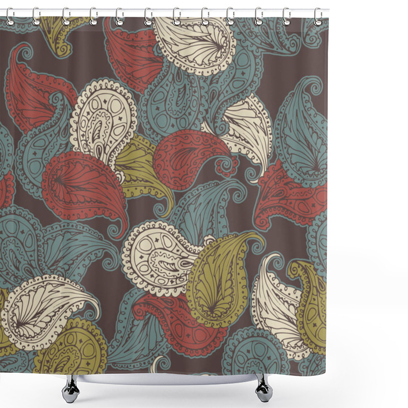 Personality  Paisley Seamless Pattern. Shower Curtains