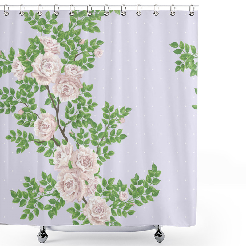 Personality  Retro Romantic Pattern With Roses Shower Curtains