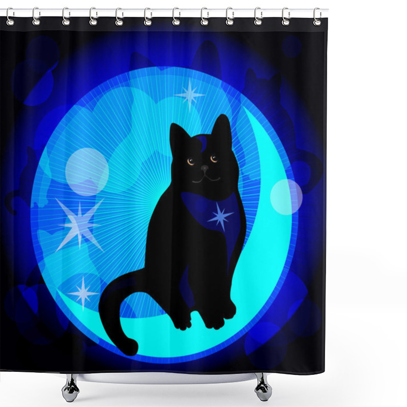 Personality  Dreaming Cat Shower Curtains