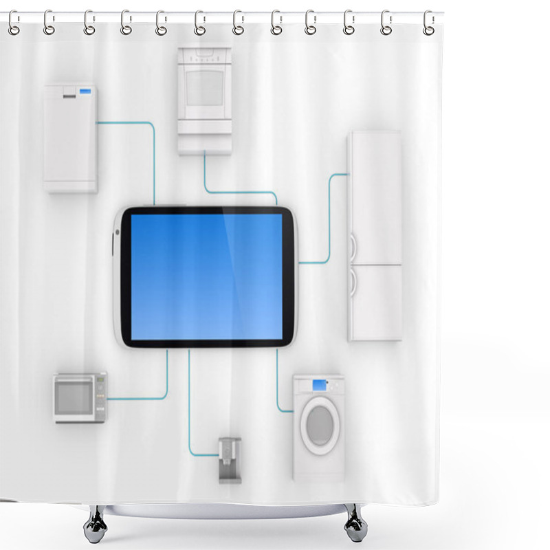 Personality  Internet Of Things Concept Shower Curtains